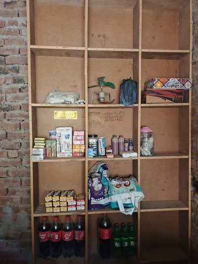 Shop wooden Counter and back display and kanda for sale