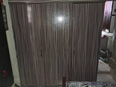 shisham patex wardrobe with cabinet for sale