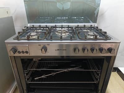 Sky Flames Electric & Gas Oven, Used, Working Perfectly"