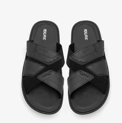 Brand New Ndure Black Sandals/Chappal - Size 43