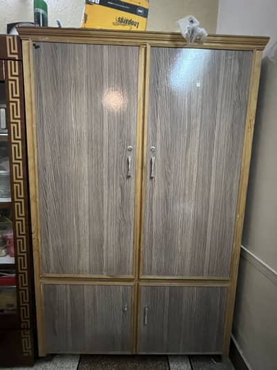 solid wardrobe for sale with wooden frame(larr)