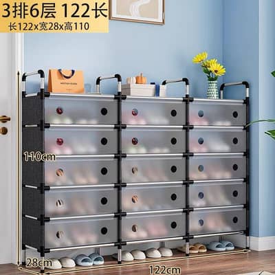 Dust Proof Shoes Rack 3 Sides Heavy jumbo