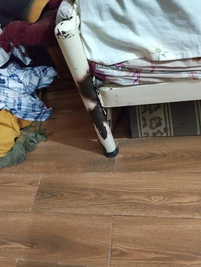 iron bed with mattress urgent sale