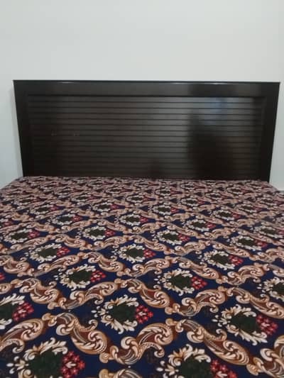King Size Bed with Spring Mattress – Good Condition