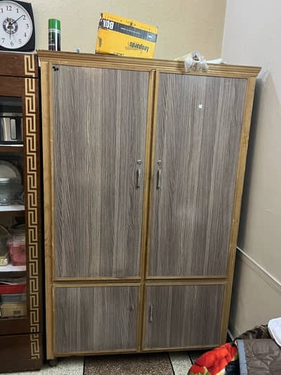 solid wardrobe for sale with wooden frame(larr)