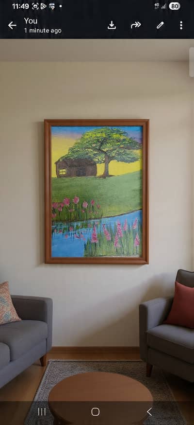 Handmade acrylic painting on canvas page. Size: 12x8 inch
