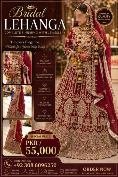 Bridal dress with jewellery set /weddingl lehnga/ Bridal maxi / Lehnga