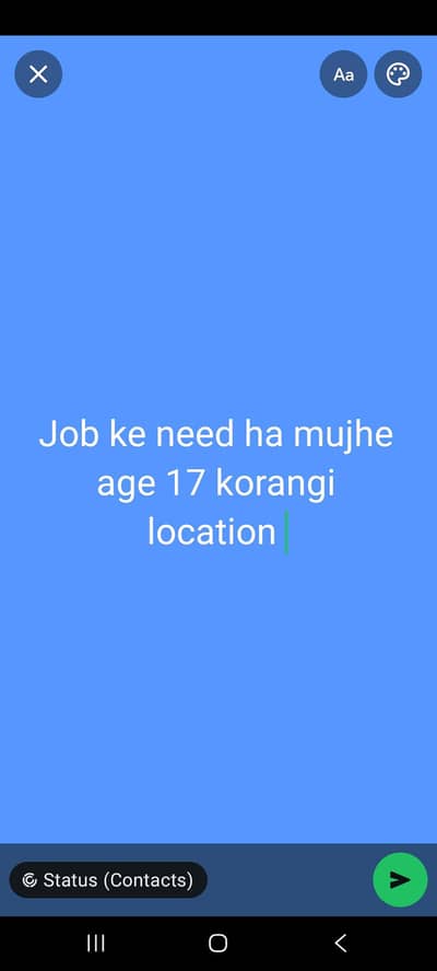 job ke need ha age 17 ha WhatsApp 03142077711