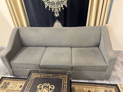 3 seater sofa with Table