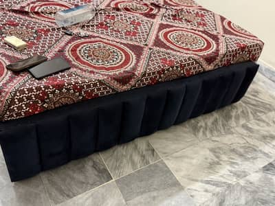 Bed with one side table