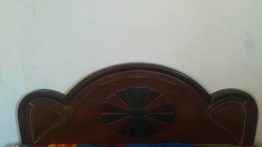 Double wooden bed
