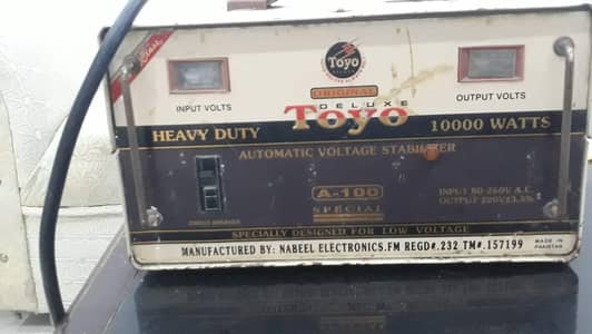 Toyo 10kW Heavy Duty Stabilizer original copper