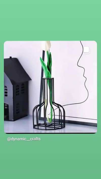 Imported Metal Guldan with Test Tube for natural and Artificial Flower