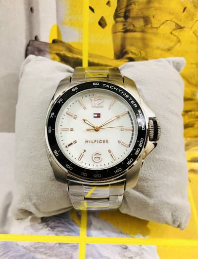 HILFIGER-NEW WATCH-PEARL DIAL-SEIKO CITIZEN CASIO OMAX FOSSIL ARMANI