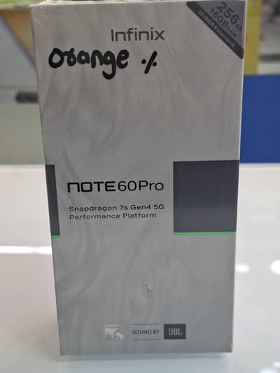 Infinix note60pro 5G  8/256 orange colour hh box pack .