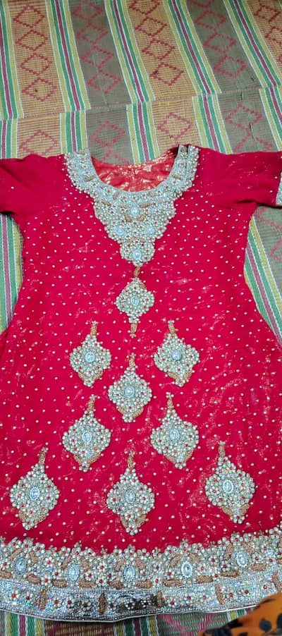 Bridal maxi dress/Heavy embroidery wadding dress/nikkah barat lehnga