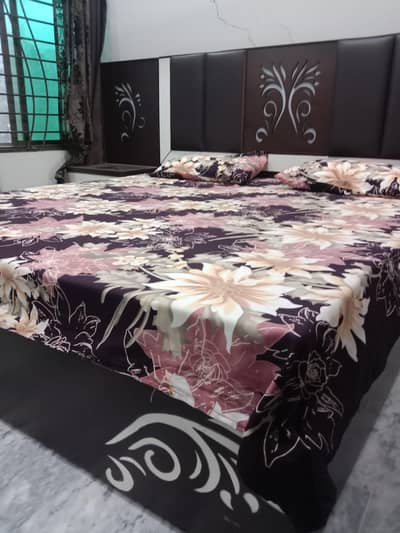 wooden bed
