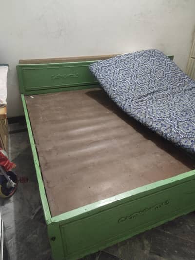 2 singal beds with foam mattress