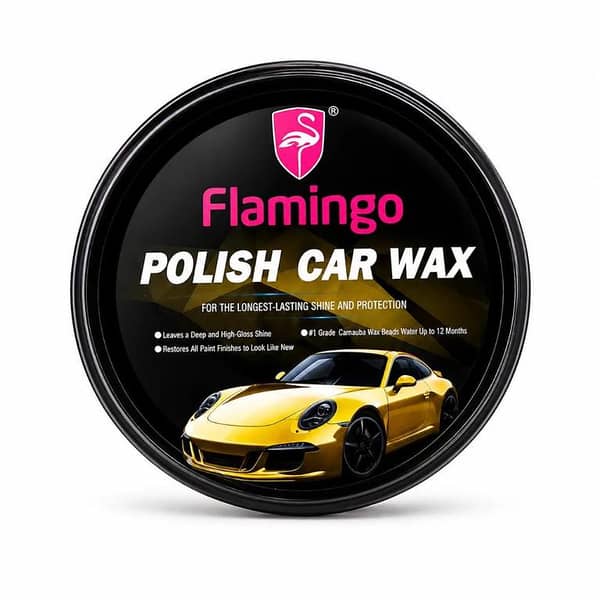 Flamingo Car Polish Wax 230g – High Gloss Shine, Scratch Removal, Water Repellent Protection, Long Lasting Car Wax Polish