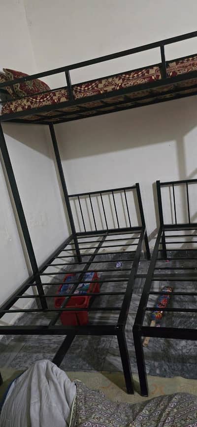 TRIPLE BUNK BED || STRONG IRON BUILT FRAME || 10 × 10 || CUSTOM MADE