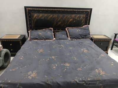 full size bed set  (without mattress)