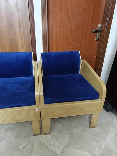 blue velvet sofa