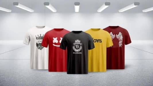 5  t shirts in one pack