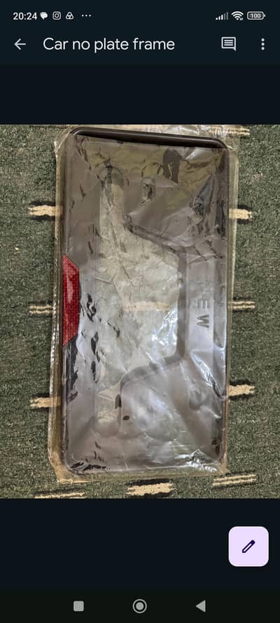 car number plate frame set (new)