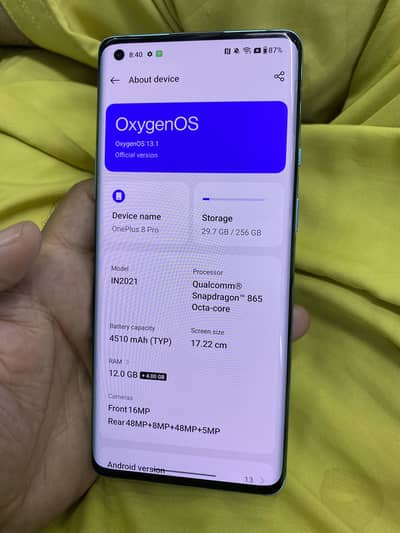One Plus 8 Pro Dual sim 12/256 (03156062963