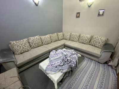L Shaped 9 Seater Sofa with center table