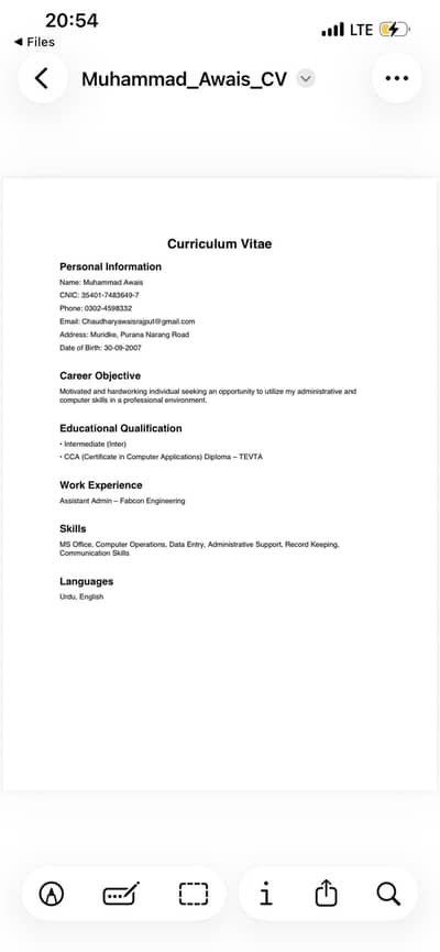 I want a job