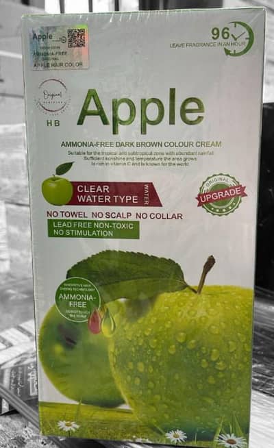 Apple hair colour shampoo 96 1000 ml 500ml /2 Coverage 3 in 1. DubI