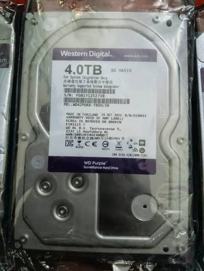 WD Purple 4TB Surveillance Hard Drive – CCTV / DVR / NVR – New