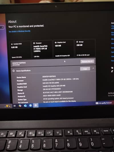 Lenovo i7 7 generation