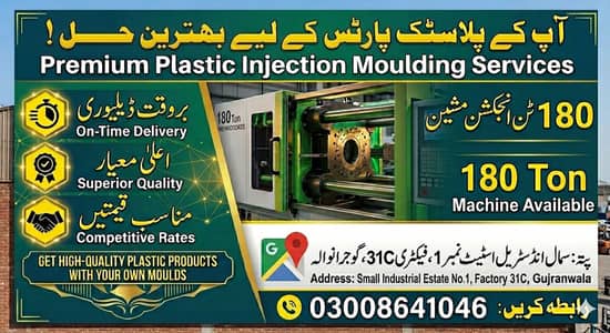 180 ton injection machine service