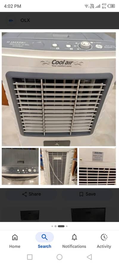 jack pot air cooler Ac DC