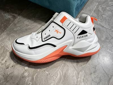 White Orange Fashion Sneakers Size44 Comfortable`   - *Brand*: NEW-SPO