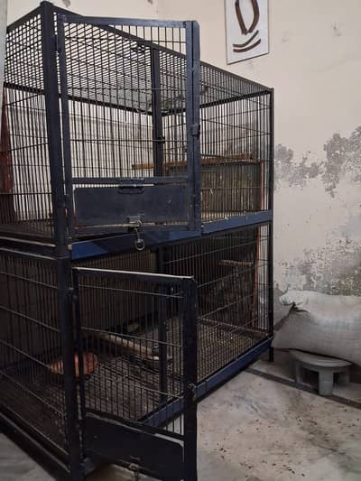Iron cage 2 portion . . Iron cage 2×2.5×4  Double portion Angles door do