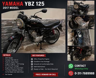 Yamaha YBZ 125 2017 Model | 1st Owner | Original Engine