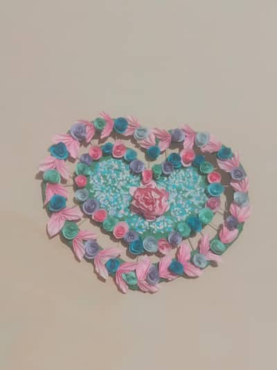 heart shaped paper wall hanging