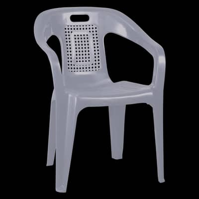 Premium Quality Plastic Chair with Arms (Grey Color)
