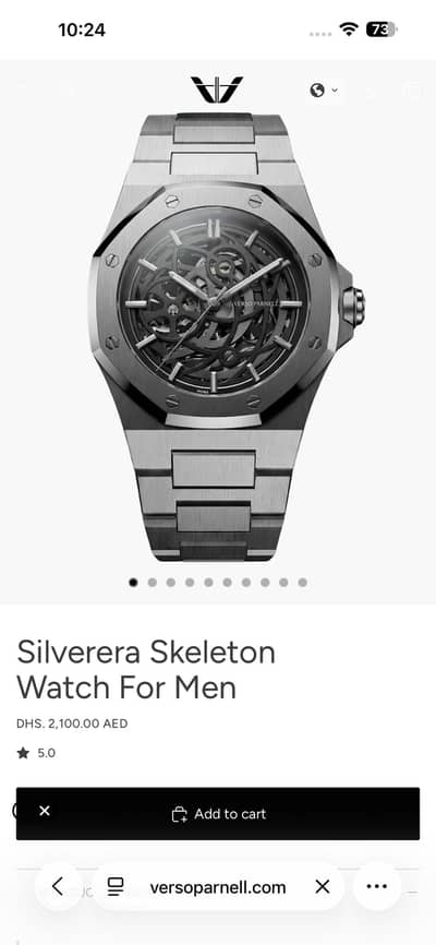 Verso Parnell Silverera Skeleton Automatic Watch