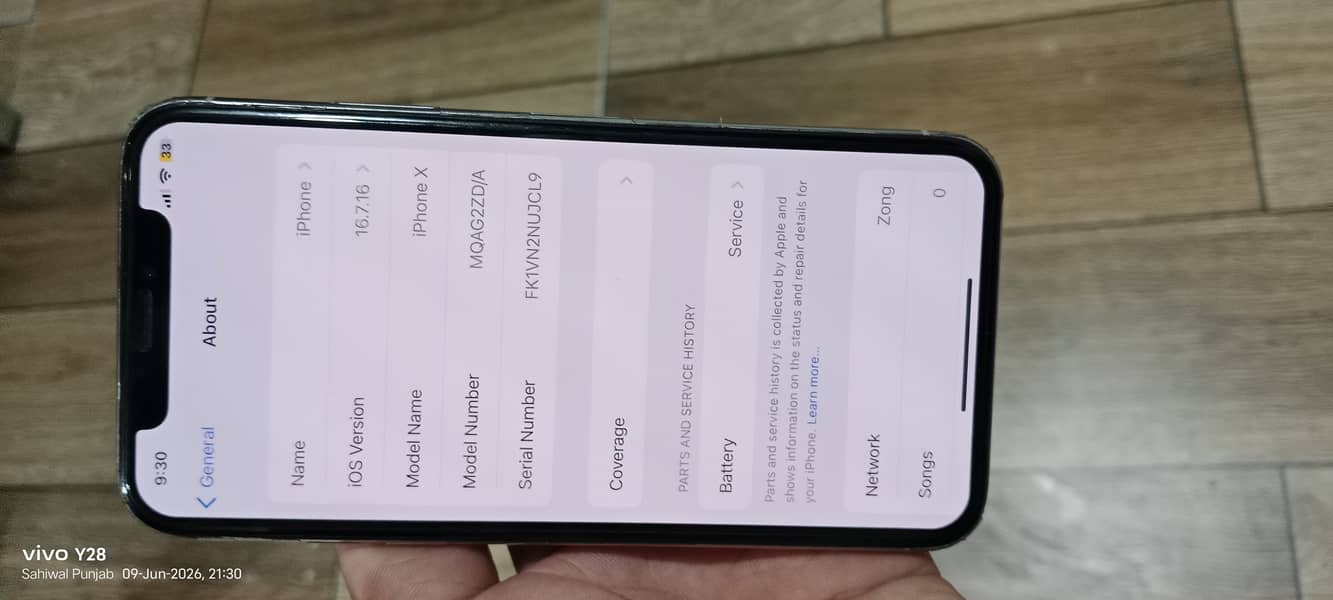 iPhone X mobile 7