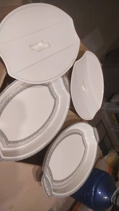 malamine double glazed dinner set