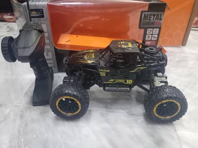 rc metal black truck with suspension, lights,multidirecsional walking,