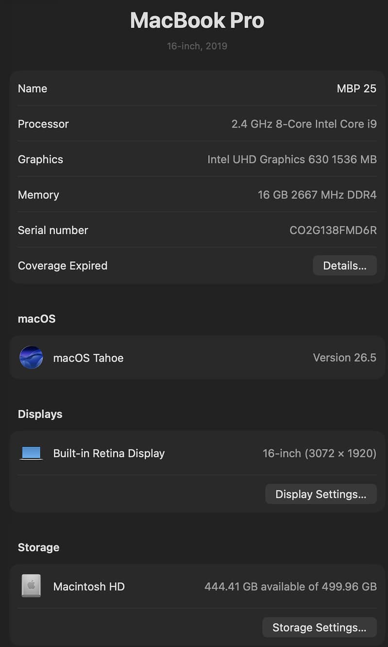 Macbook Pro 2019 4