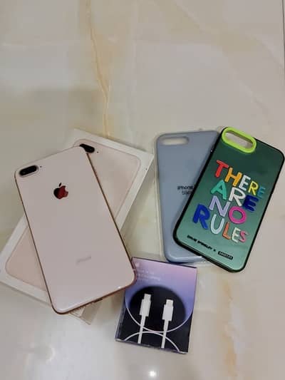 Iphone 8 plus PTA Approved with Original box,2 pouches and cable