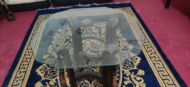 2 feet glass Hy ak table Hy condition 10/9 hy
