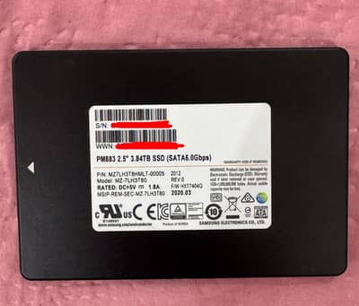 Samsung 3.84TB SSD (SATA6.0Gbps)