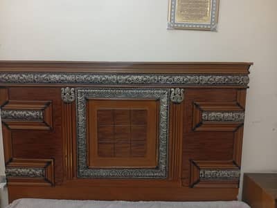 complete wooden double bed set for sale